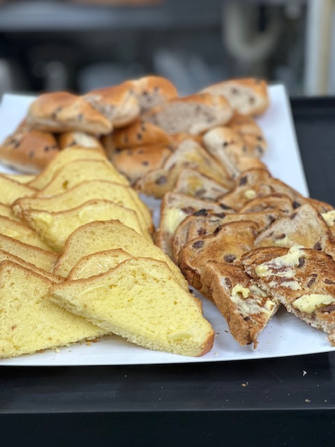 Slices of different loaves