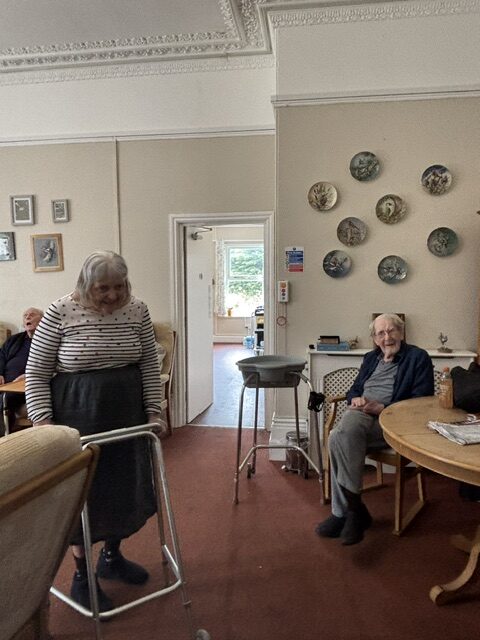 Gill standing having a dance rotated