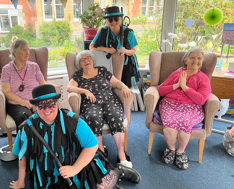 Morris dancers with Barb Maggie and Herta